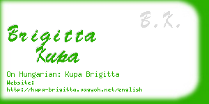 brigitta kupa business card